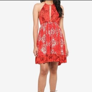 Free People Beach Day Mini Dress, Small in Red.